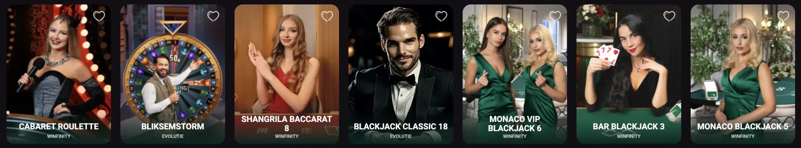 Tafelspellen en live casino